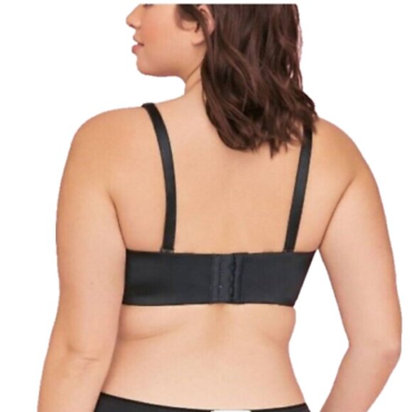 Lane Bryant Cacique Bra Multi Way Strapless Lightweight 38H Black w/ Straps - Picture 7 of 10